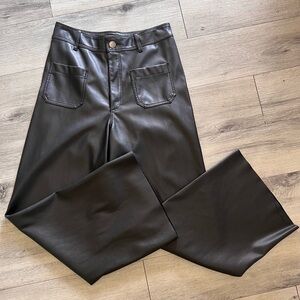 Black Faux Leather Pants